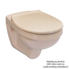 Wand-Tiefspül-WC, Abgang waagerecht, Farbe "Bahamabeige"
