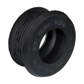 WC-Spülrohrverbinder Gummi schwarz D=55mm f. Spülrohr 38-45mm ohne Rosette