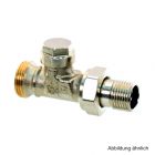 HEIMEIER Verschraubung Regulux Durchgang DN 15 (1/2") x G 3/4", Rotguss vernickelt, 041402000