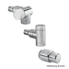 Oventrop Anschluss-Set "Baureihe E/Uni SH"DN15,Winkel-Eck rechts,verchr.,1164452