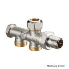 Oventrop Zweirohr-Anschlussstück Duo mit Absperrg., M24 x 1,5 AG, 1182651