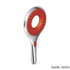 GROHE Rainshower Rainbow Handbrause mit 1 Strahlart chrom/rot 27443000