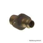 Viega Sanpress Wanddurchführung, Rotguss mit SC-Contur, Modell 2232.3, 15 mm x Rp 1/2" x G 3/4" x 30 mm