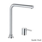 KLUDI L-INE Spültisch-Einhandmischer DN10, schwenkb. Auslauf verchromt,428540577