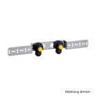 Geberit PushFit Anschlusswinkel 90° vormontiert, zweifach, schallgedämmt, 20mm x Rp 1/2", Messing