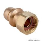 Geberit PushFit Übergang auf Verteiler mit Steckanschluss, Überwurfmutter, 28mm x 1", Messing