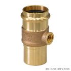 Viega Sanpress T-Stück G1/4 mit Einsteckende, aus Rotguss mit SC-Contur, Modell 2217.4, 42mm x 1/4" x 42mm