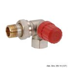 Danfoss Voreinstellb. Ventilgehäuse Typ RA-N 10,(3/8"),Winkeleck rechts,013G0231