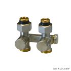 Danfoss Anschlussverschraubung RLV-K,Eck-Ausführung,G3/4",matt vernick.,003L0283