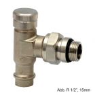 Danfoss Rücklaufverschraubung RLV Pressfit,selbstdicht.,Eck,R 1/2",15mm,003L1825