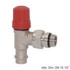 Danfoss Voreinstellb. Ventilgehäuse RA-N 15, (1/2"), Eck-Ausf. mit Pressfit-Anschl. 15 mm, matt vernickelt 013G3237