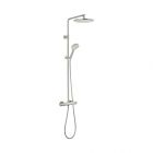 Damxia Silhouet Thermostat Duschsystem mit integr. Umstellung, „Stahl“,5795446