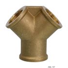 Messing 3-Wege Verteilerstück mit Innengewinde 3/8"