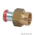 Geberit Mapress C-Stahl Verschraubung m. IG flachdichtend, 15mm x 1/2"