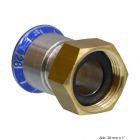 Geberit Mapress Edelstahl Übergang mit Überwurfmutter Messing, 28mm x 1 1/4"