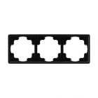 Gira S-Color Abdeckrahmen 3fach, schwarz 021347