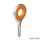 GROHE Rainshower Rainbow Handbrause mit 1 Strahlart chrom/orange 27444000
