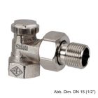HEIMEIER Verschraubung Regutec Eckform,DN15 (1/2"),Rotguss vernickelt,035502000