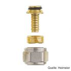 HEIMEIER Klemmverschraubung Messing vernickelt für Kunststoffrohr 14 x 2 mm, G 3/4" IG, 131114351