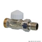 HEIMEIER Thermostat-Ventilunterteil V-exact II, Durchgang, DN 15 (1/2"),Außengew.G 3/4, vernickelt, 372002000