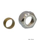 HEIMEIER Klemmverschraubung für Präzisionsstahlrohr 15mm. Anschluss AG M 24 x 1,5, vernickelt, 380015351