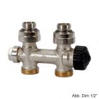 HEIMEIER Ventil Multilux Zweirohr Durchgang, Anschluss HK Rp 1/2" IG, 385002000