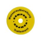 Kemper Handrad-Bezeichnungsschilder, Farbe gelb "Wasseraufbereitung", 17380605CH