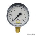 Kemper Manometer mit senkrechtem Anschluss G 1/4" für Basis-Modul, T510070000002