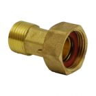 Wasserzählerverschraubung 1/2" Messing mit Plombiervorrichtung