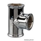 Verchromtes T-Stuck, I-I-I, 3/8"