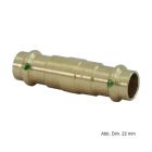 Viega Sanpress Schiebemuffe, aus Rotguss mit SC-Contur, Modell 2215.5, 22 mm