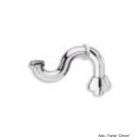 Siphon aus Messing mit senkrechtem Abgang, verchromt
