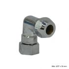 Winkel-Quetschverschraubung /Überwurfmutter 3/8 x 10 mm, verchromt