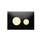 TECE Betätigungsplatte TECEloop Glas f. 2-Mengentechnik,Glas schwarz Tasten gold