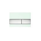TECE Betätigungsplatte TECEsquere Glas, Zweimengent.,"mintgrün/chrom glänzend"