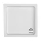 Viereckduschwanne Tino E 90x90x6,5 cm, beige mit Schürze