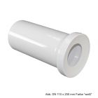 Universal-WC-Anschlussstutzen gerade mit Gummilippendichtung DN110 x 150mm, weiß