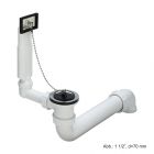 Viega Ab-u.Überlaufgarnitur f. Einfachspüle 1 1/2" d=70, Kunststoff, 113971