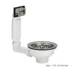 Viega Ab-u.Überlaufgarnitur f.Spüle 1 1/2" d=114,5mm Aufbauhöhe 55mm,325107