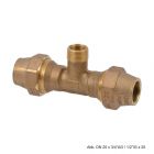 Viega Maxiplex-T-Stück, Modell 9052, Mittelabgang mit R-/Rp-Gewinde 20 mm x 1/2"a, Rotguss
