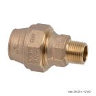 Viega Maxiplex-Übergangsstück, Modell 9011 mit R-Gewinde 20 mm x 1/2"AG, Rotguss
