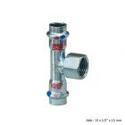 Viega Prestabo labs-frei, Modell 1117.2LF T-Stück mit IG, 22mmxRp1/2"x22mm
