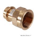 Viega Profipress-S Übergangsstück Rotguss IG, Serie 4512, 18 mm - 3/4"