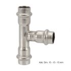Viega Sanpress Inox T-Stück, mit SC-Contur, Modell 2318, 18-18-18 mm
