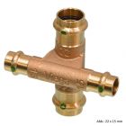 Viega Sanpress Kreuzstück, Rotguss mit SC-Contur, Modell 2248, 15 x 15 mm