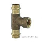 Viega Sanpress T-Stück mit IG,Rotguss,SC-Contur,Mod. 2217.2,12 x 1/2" x 12mm