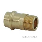 Viega Sanpress Übergangsstück m. AG,Rotguss m. SC-Contur,Mod. 2211,12mm x 3/8"