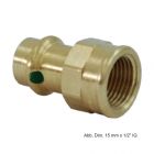 Viega Sanpress Übergangsstück m. IG,Rotguss m. SC-Contur,Mod. 2212,12mm x 3/8"