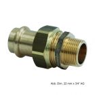 Viega Sanpress Verschraubung mit AG, Rotguss,SC-Contur,Mod. 2265,12mm x 3/8"
