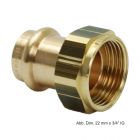 Viega Sanpress Verschraubung,aus Rotguss mit SC-Contur,Mod. 2263,28mm x 1 1/4"